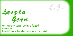 laszlo gern business card