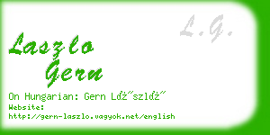 laszlo gern business card